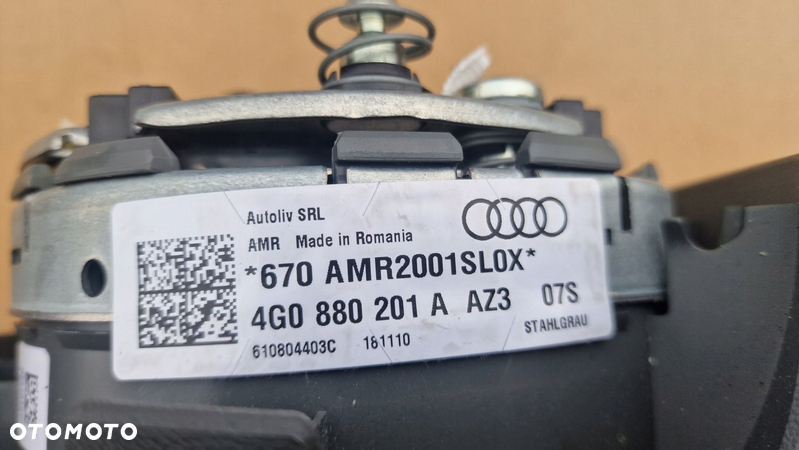 Poduszka powietrzna Airbag kierowcy Audi A6 C7 A7 4G0880201A szara - 3