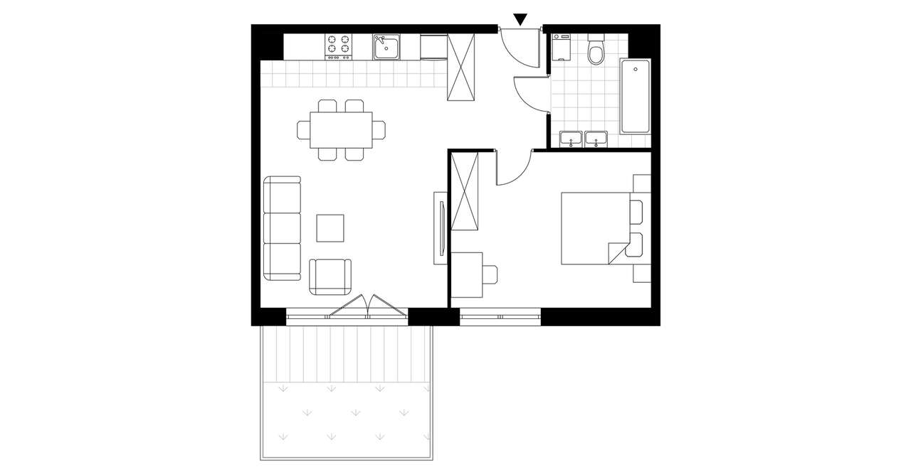 2-pokojowe mieszkanie 51m2 + ogródek Bezpośrednio - Pełny obrazek: 3/8