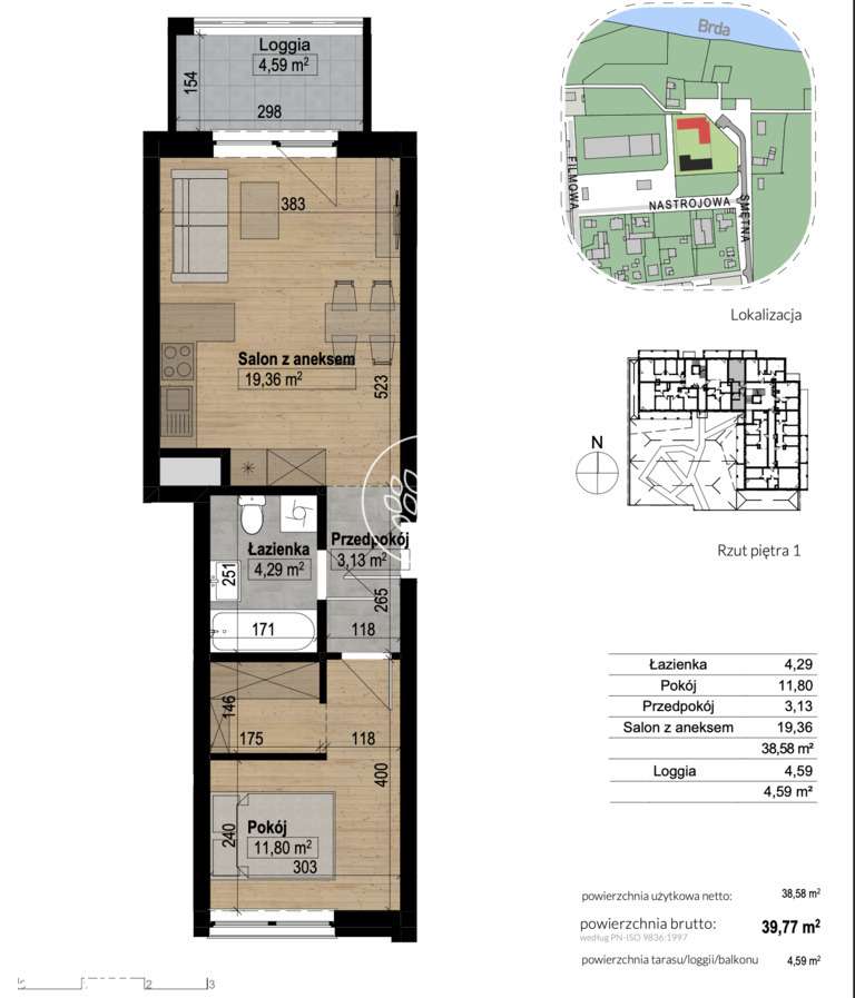 Promocja 9930zł/m2, 2 pokoje nad Brdą - Pełny obrazek: 5/5