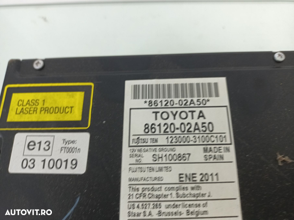 Radio CD Toyota AURIS 1.6i / 1ZR-FAE 2007-2012  86120-02A50 - 3