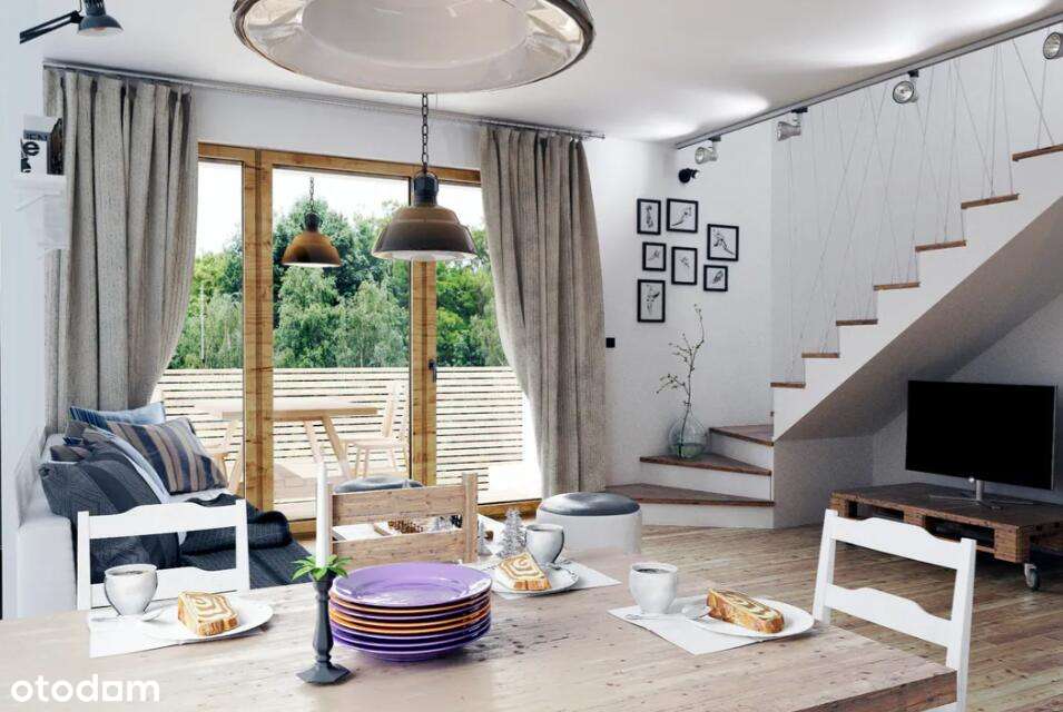 Nowy dom w zabudowie bliźniaczej z garażem i widokiem na Łomżę i Narew-3