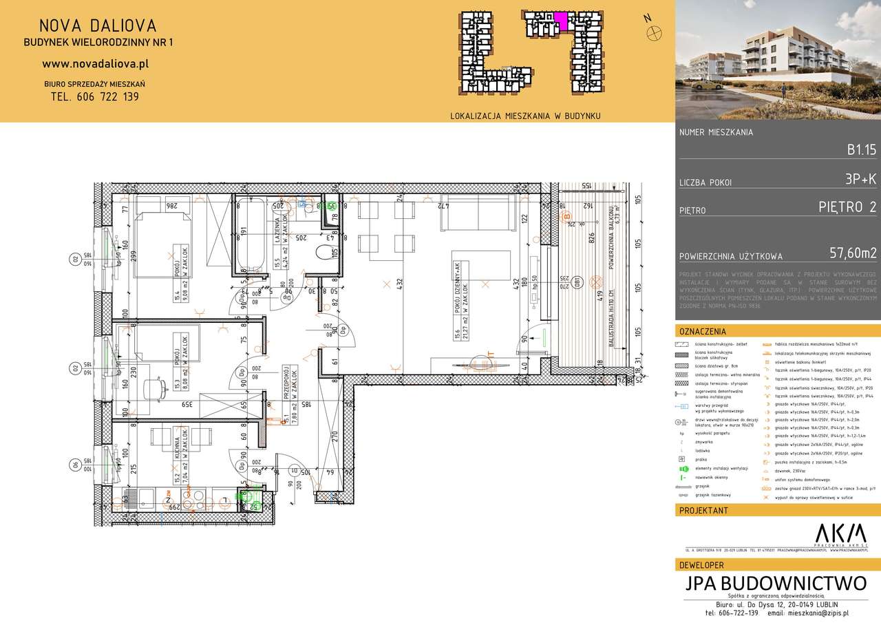 3-pokojowe mieszkanie 57m2 + balkon Bez Prowizji - Pełny obrazek: 2/8