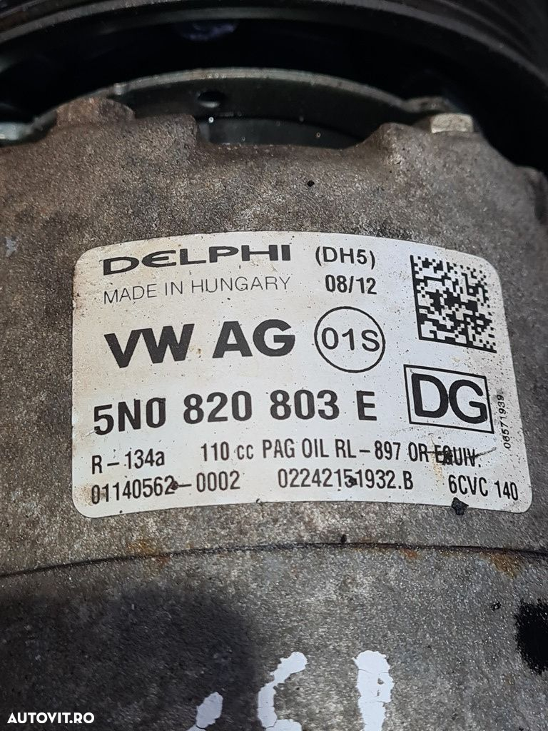Compresor clima Volkswagen Tiguan 5N Facelift 2.0 TDI 2011 - 2015 CFGB (837) 5N0820803E - 5
