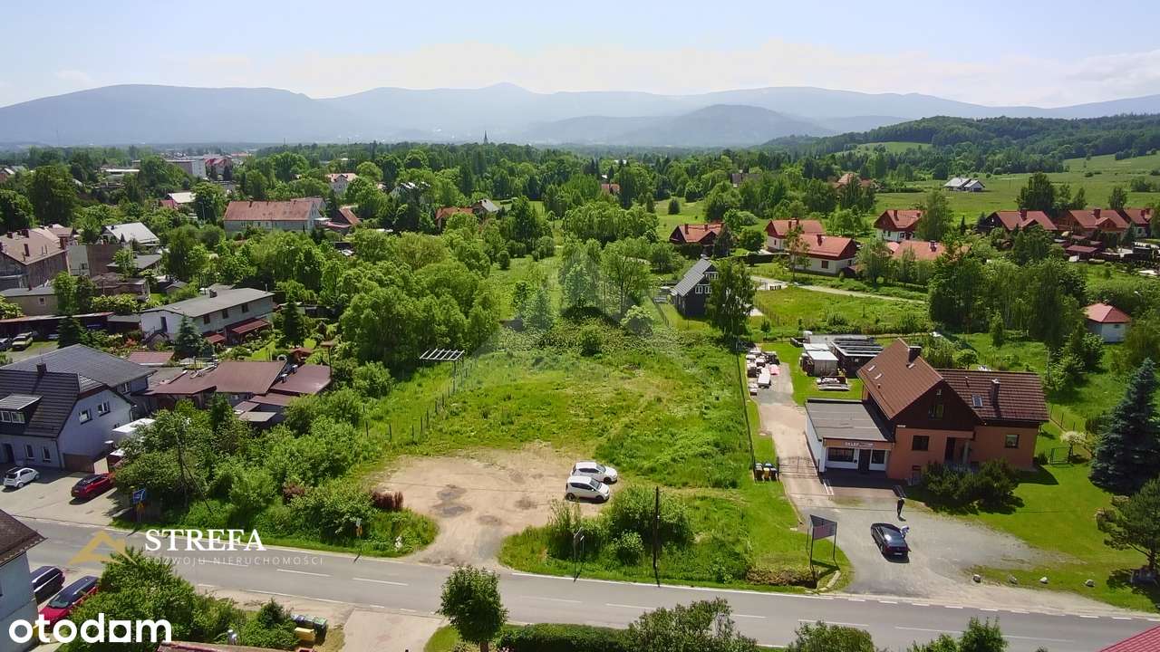 Widokowa działka budowlana z mediami i panoramą na Śnieżkę-9