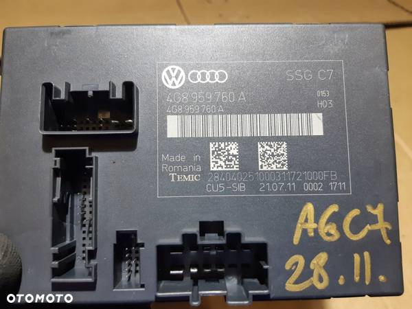 AUDI A6 C7 MODUŁ STEROWNIK FOTELA 4G8959760A - 3