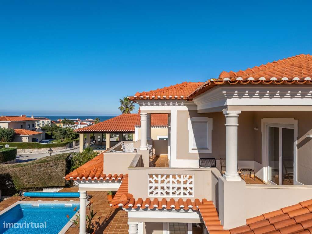 Moradia T3 com piscina, jardim, garagem e vista no Praia d'el Rey B...-36