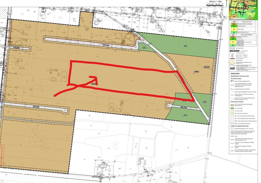 Działka Budowlana- Plan Zagospodarowania -Ciężków-5