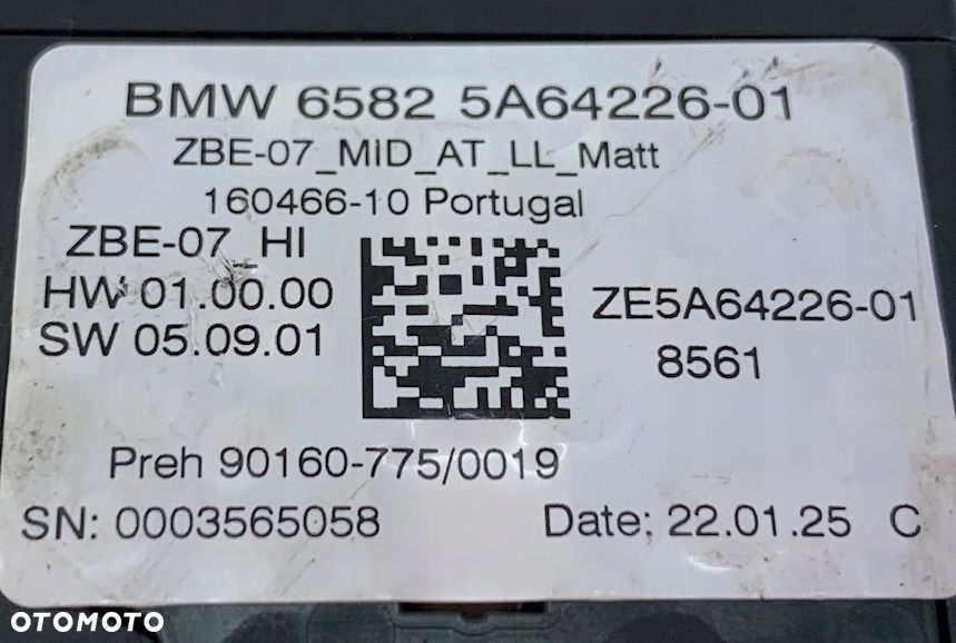 BMW F40 G20 G22 G01 G02 KONTROLER POKRĘTŁO IDRIVE 5A64226 - 5