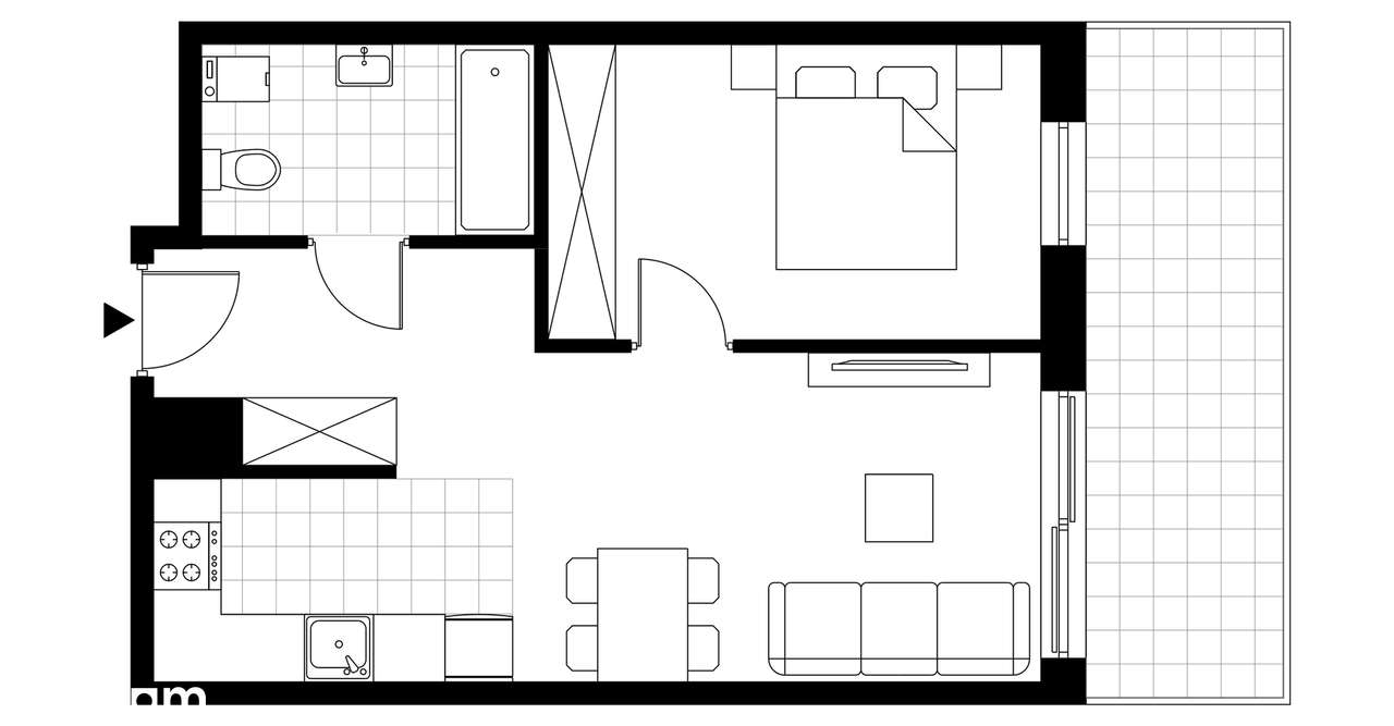 Vanda Park | mieszkanie 2-pok.| B.4.4 - Pełny obrazek: 4/9