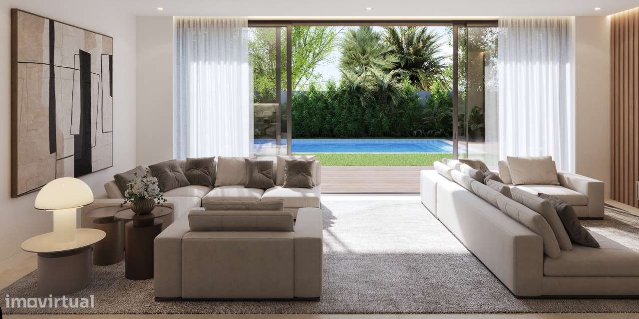 Moradia T4 com piscina, garagem e vista jardim e serra-28