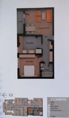 Apartament de 2 camere semifinisat, 56,35 mp, zona Sesul de sus