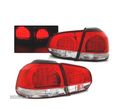 FAROLINS TRASEIROS LED PARA VOLKSWAGEN VW GOLF 6 08-12 VERMELHO BRANCO - 1