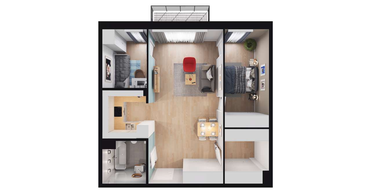 3-pokojowe mieszkanie 61m2 Bez Pośredników - Pełny obrazek: 3/5