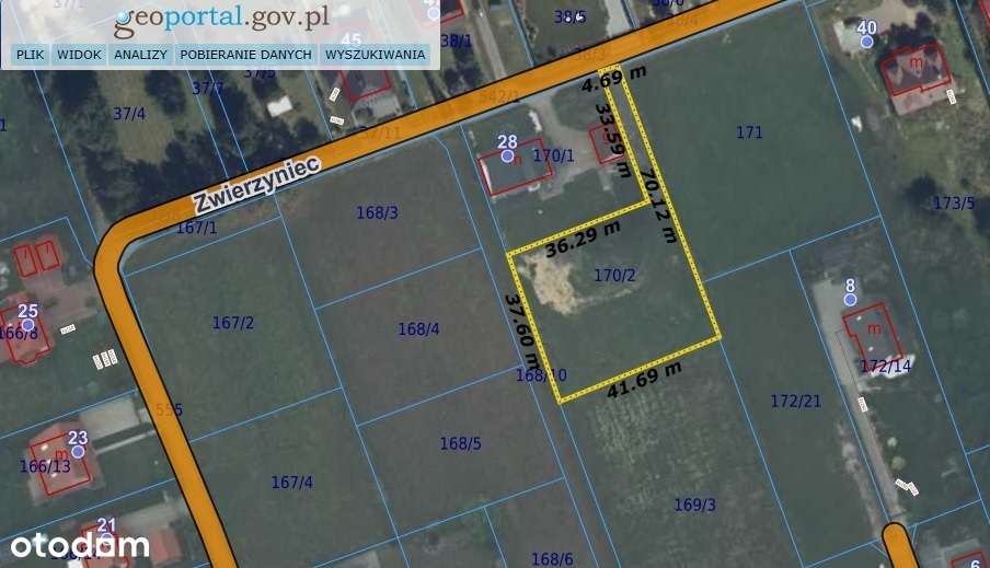 Działka budowlana 17 arów – Łuczyce, gm. Kocmyrzów-2