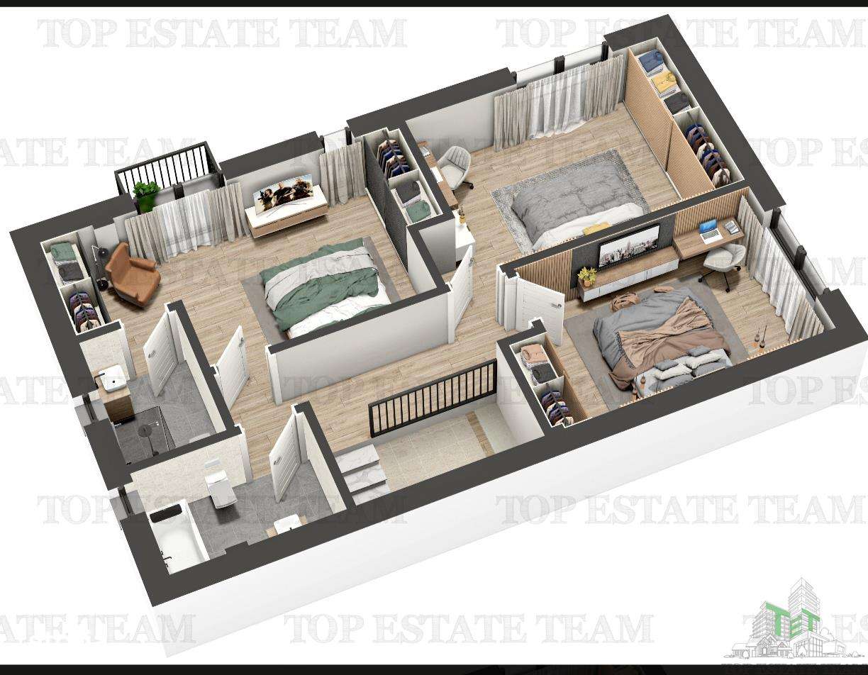 Vila individuala cuplata, in complex rezidential modern, cu 4 camere,-8