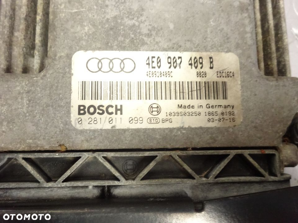 4E0907409B sterownik silnika komputer Audi A8 D3 4.0 TDI ASE - 2