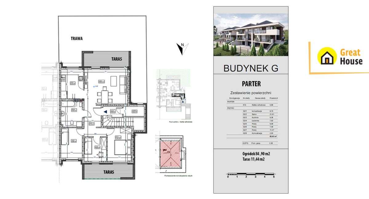 Apartamenty Mójcza z tarasem i ogrodem - Pełny obrazek: 3/10