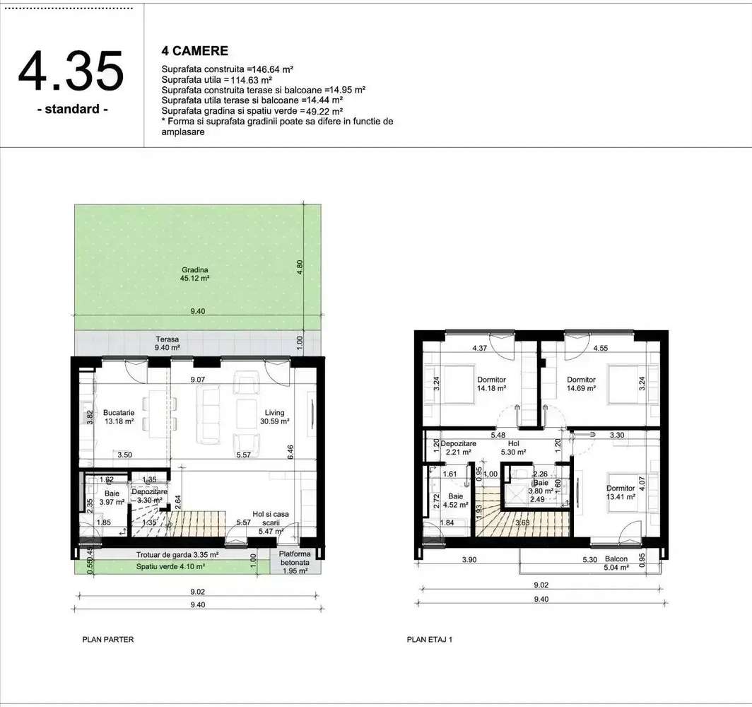 Apartament 4 camere cu grădină | Pipera Plaza | Comision 0-12