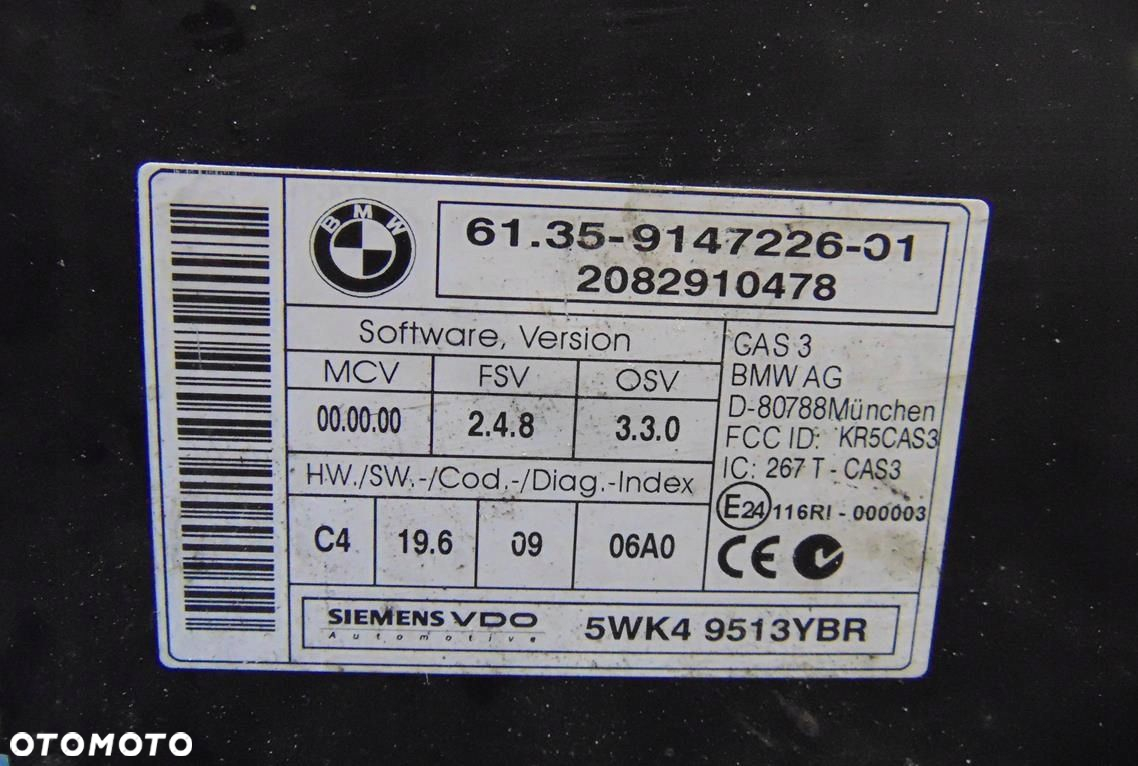 BMW E91 2.0 MODUŁ CAS 3 5WK49513YBR - 2