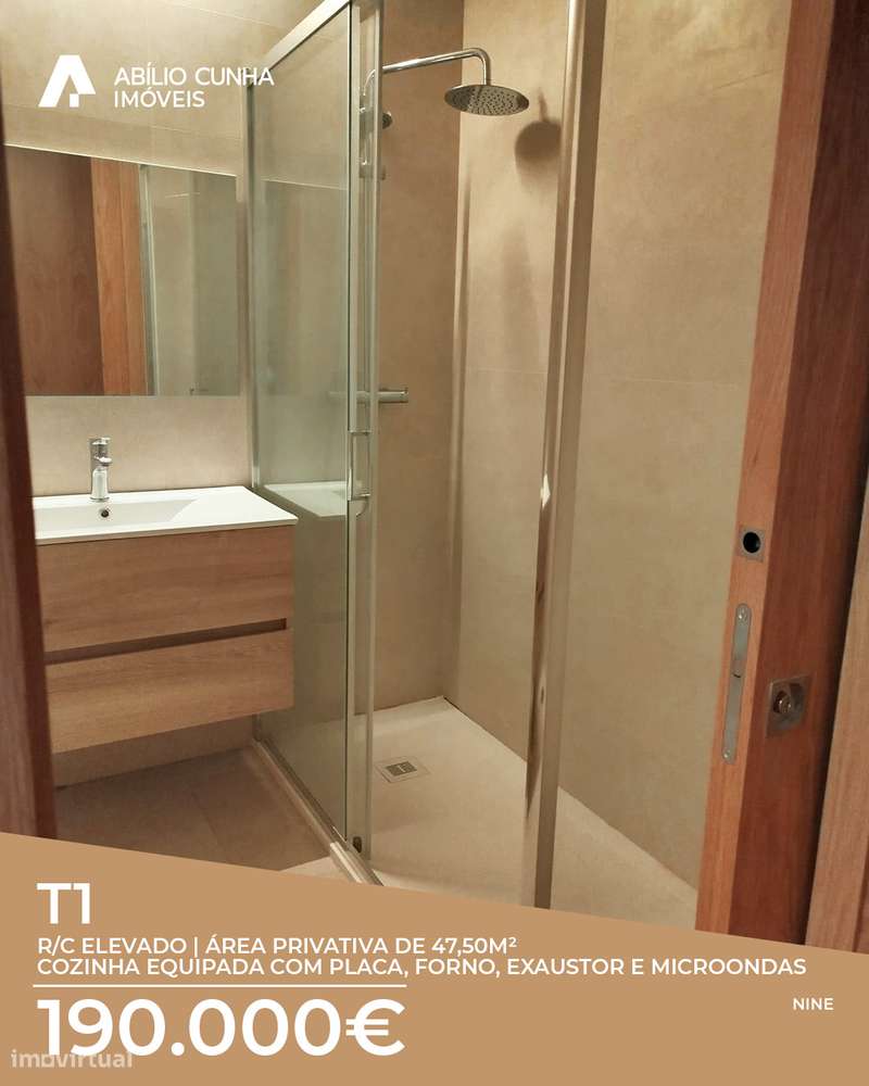 Apartamento T1 | R/C Elevado | 47,50 m² | Nine | 190.000 €-10