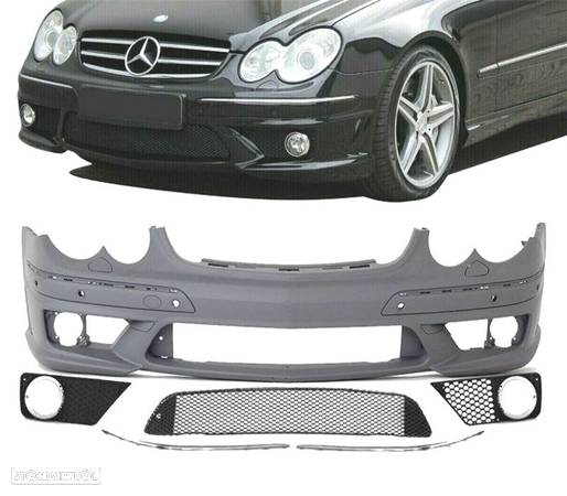 PÁRA-CHOQUES FRONTAL LOOK AMG C63 PARA MERCEDES CLK 200-500 W209 C209 02-09 PDC - 1