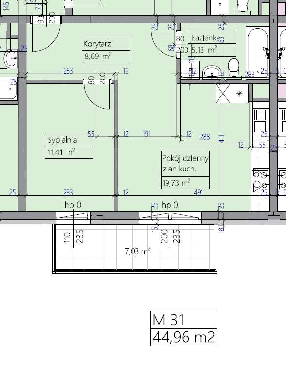 PARKITKA mieszkanie komórka garaż taras 2 pokoje - Pełny obrazek: 2/17