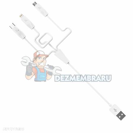 Cablu de incarcare tip C, Apple, Micro 2.4A Hoco X1, 1m, alb - 2