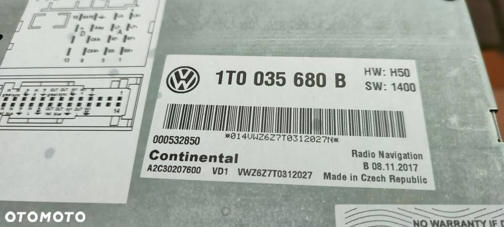 Radio Nawigacja Oryg. Vw Rns 510 Passat Tiguan Golf Touran Ideał 1T0035680B - 14