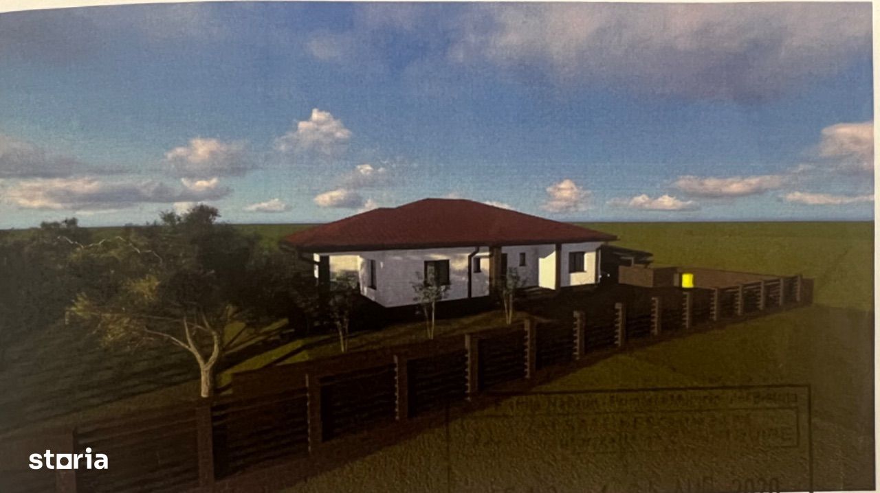 10 arii teren intravilan cu autorizație de construire și proiect casă