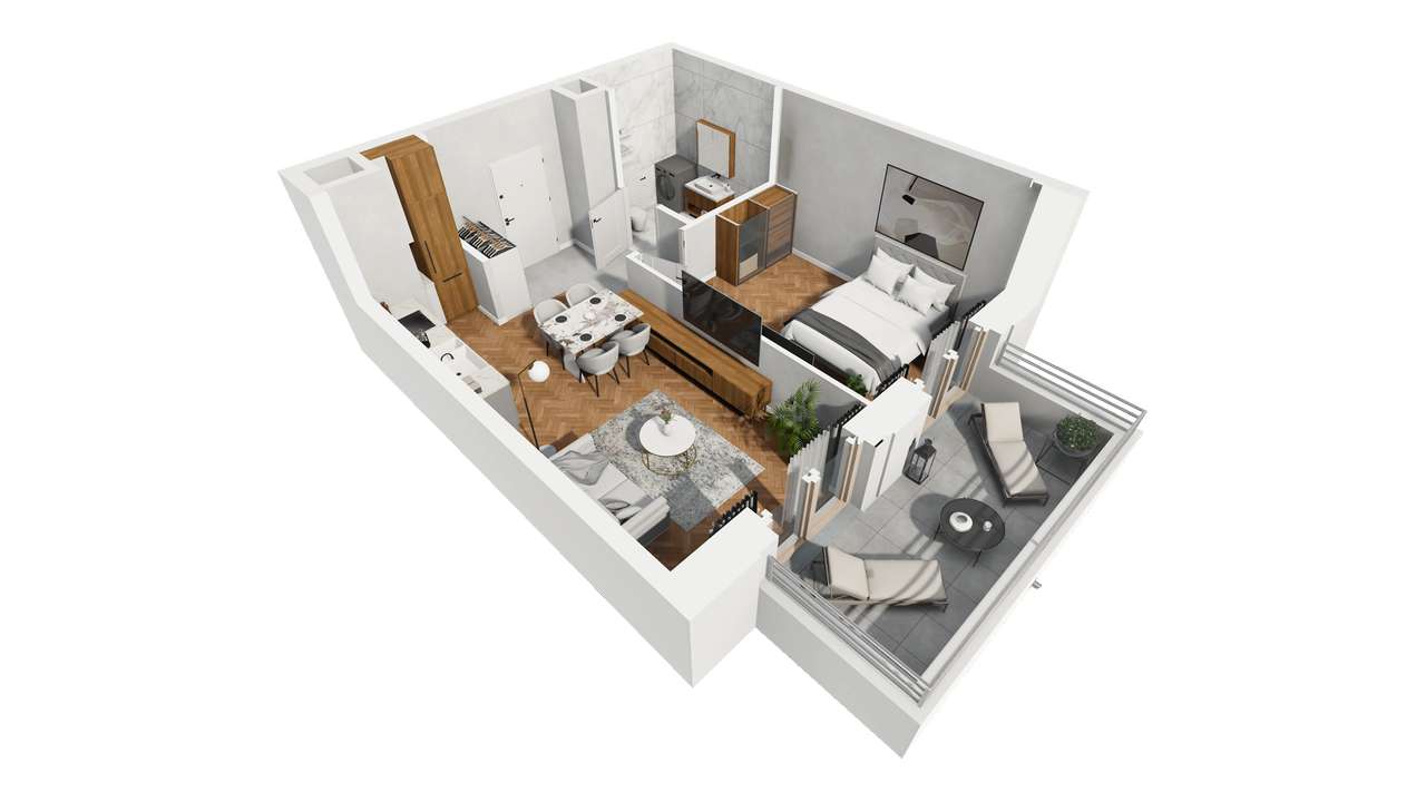 2-pokojowe mieszkanie 41,81 m² | Banacha 12 | Nr 10 - Ansicht 2