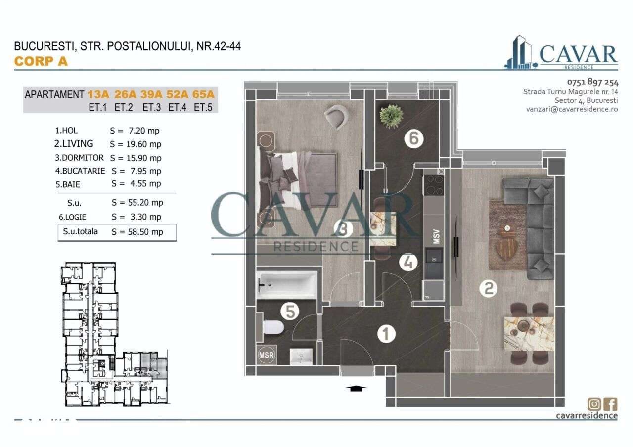 Discount 4500 euro Cavar Residence Postalionului 42-44-0