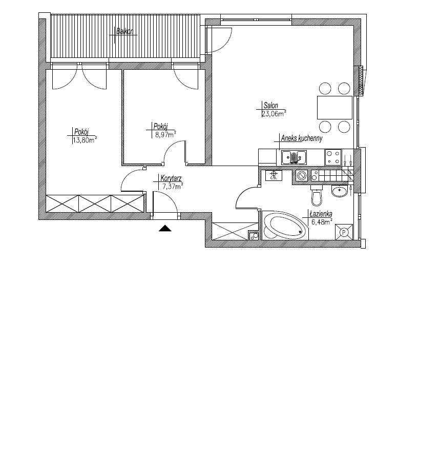 3 pok. | duży balkon | komórka lokatorska-11