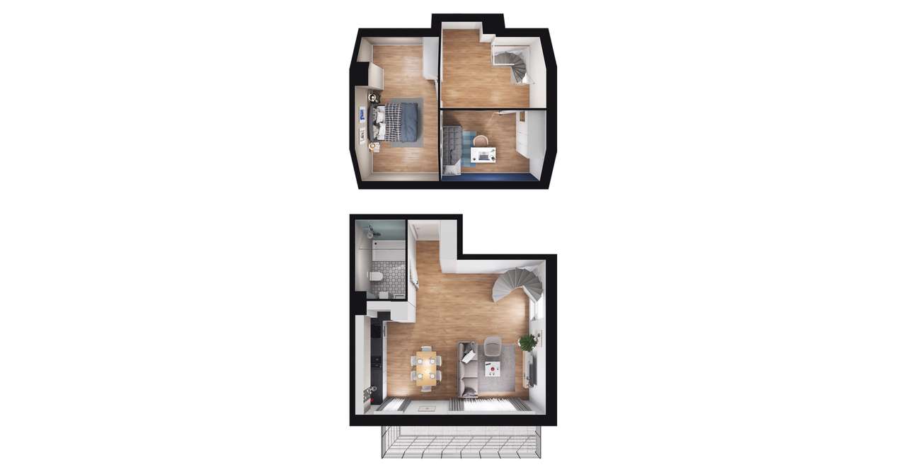 Osada Kamieniec|mieszkanie z loggią| B_M9 - Pełny obrazek: 3/9