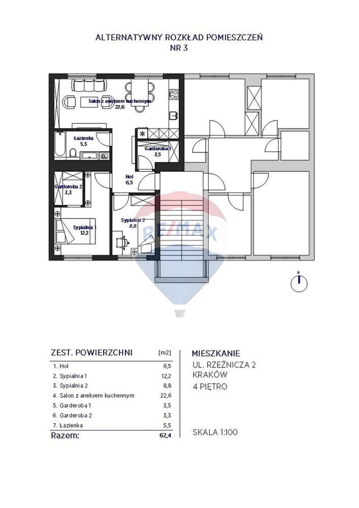 Przestronne mieszkanie przy Rondzie Grzegórzeckim-17