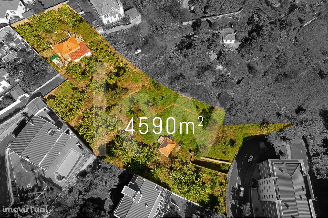 TERRENO EXTRAORDINÁRIAMENTE AMPLO no FUNCHAL EM ZONA PRIME DE 4.590m2