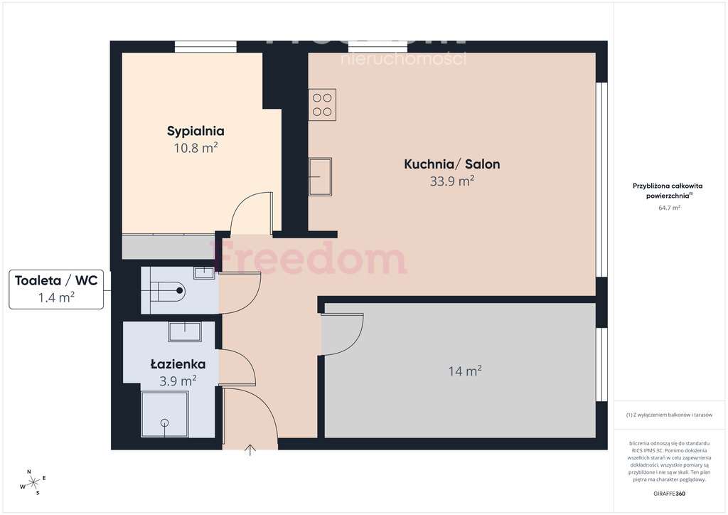 3-pokojowe mieszkanie 64m2 OSIEDLE OGRODY Idalin - Pełny obrazek: 4/20