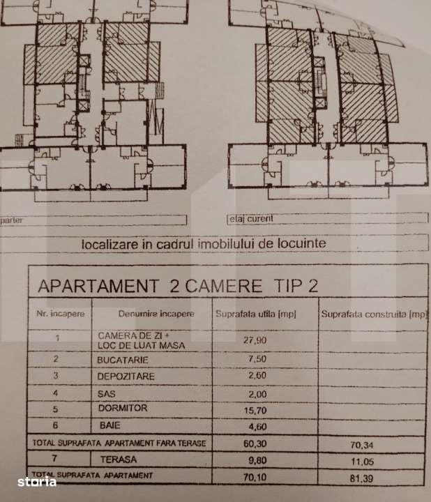 Apartament 2 camere, 70 mp, cu centrala proprie – zona Antiaeriana - Imagine principală: 4/5