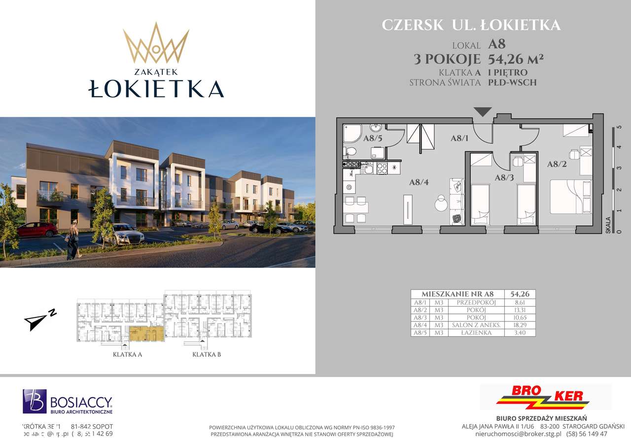 Zakątek Łokietka | mieszkanie 3-pok. | A8 - Pełny obrazek: 2/7