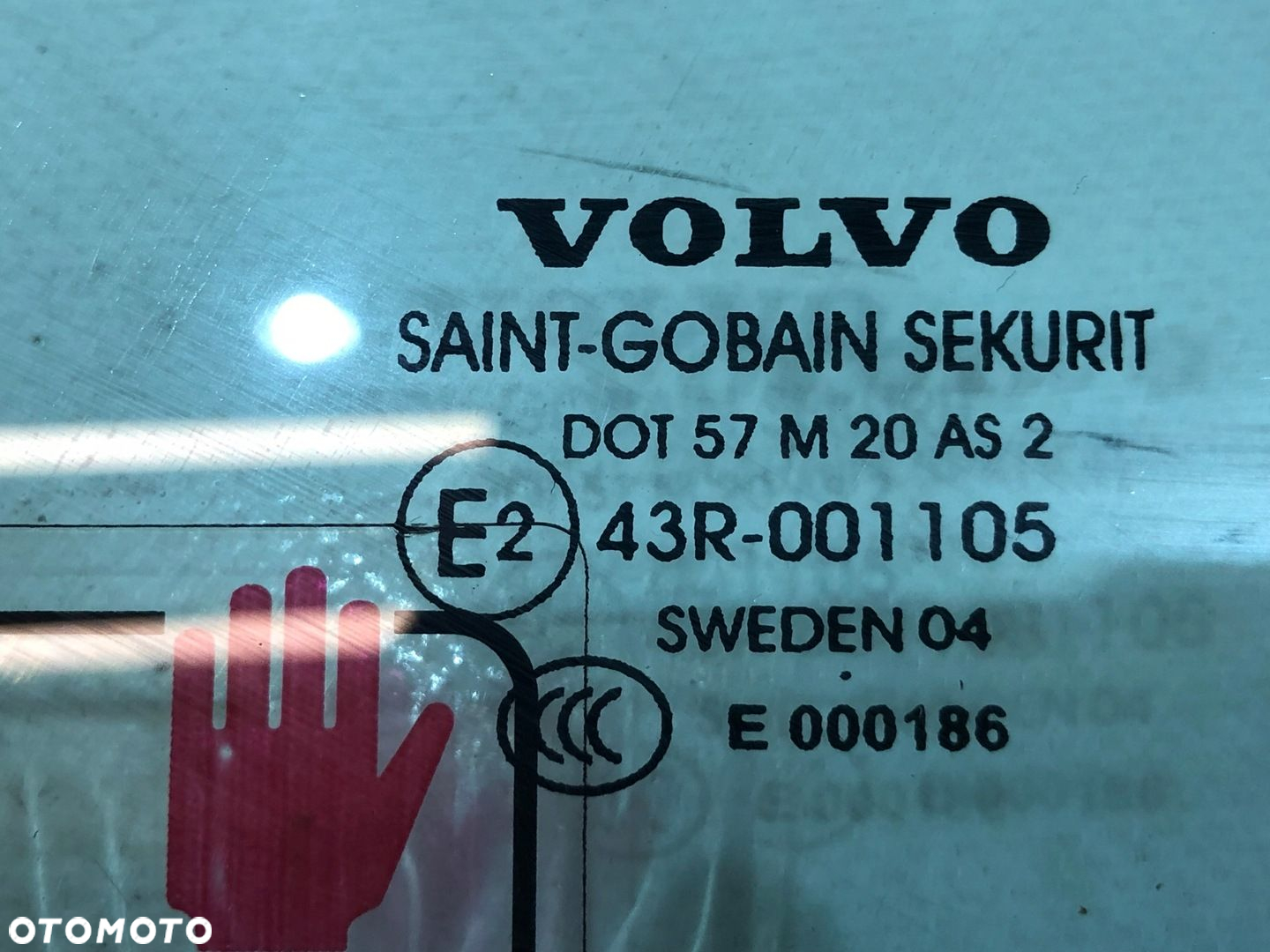 VOLVO V50 SZYBA DRZWI LEWY PRZÓD PRZEDNIA 04-12 - 3