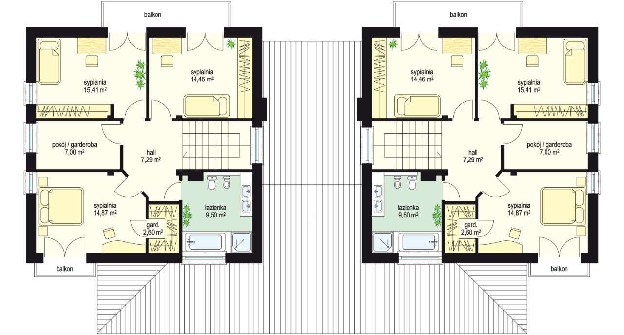 Nowoczesny dom w zabudowie blizniaczej - Klaudyn - Pełny obrazek: 5/15