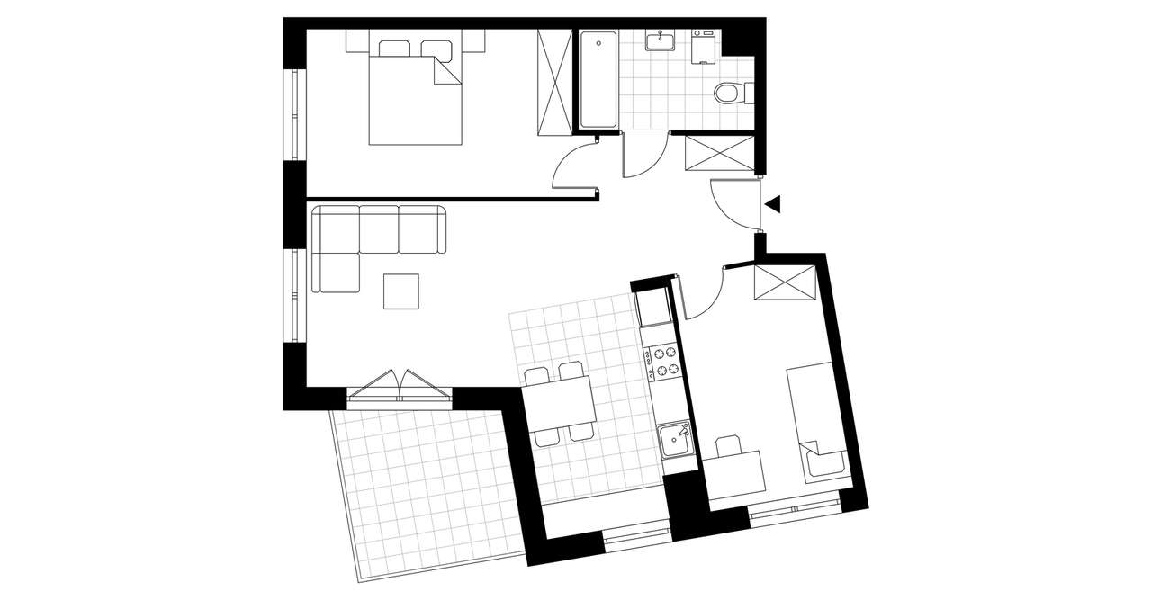 3-pokojowe mieszkanie 62m2 + taras Bez Prowizji - Pełny obrazek: 3/8