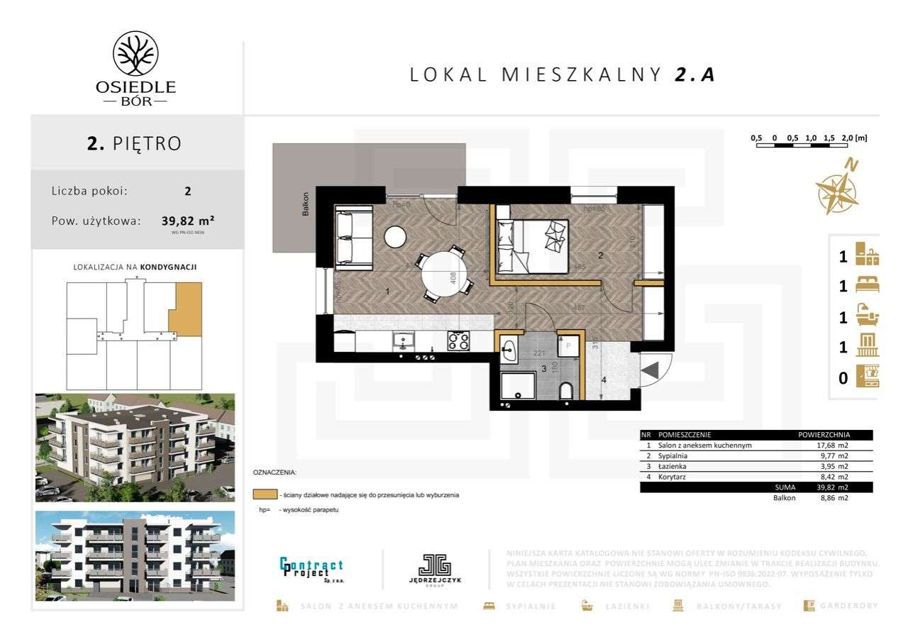 Mieszkanie 2.A | Osiedle Bór |  OFERTA PROMOCYJNA - Pełny obrazek: 1/6