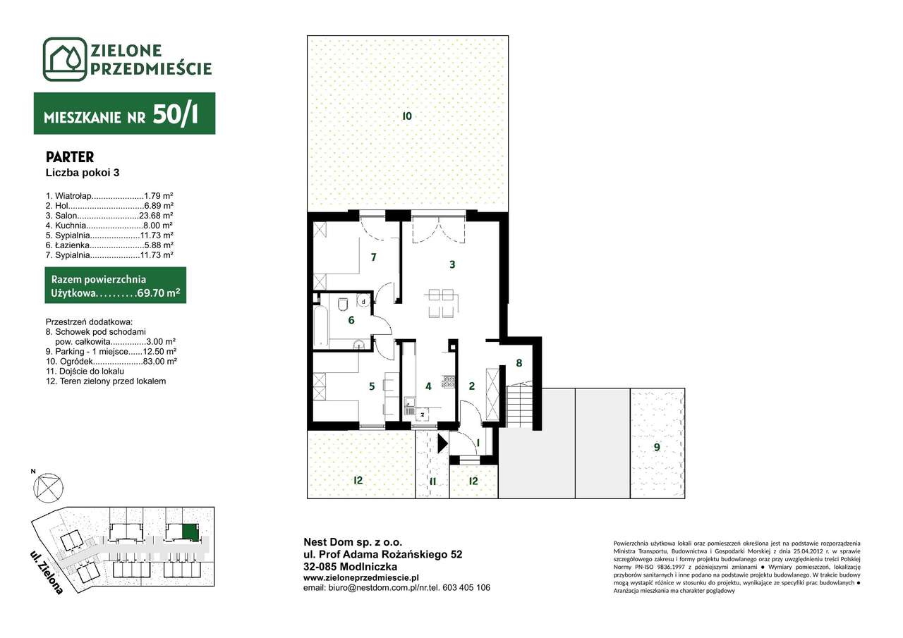 Zielone Przedmieście | mieszkanie 3-pok. | 50_1 - Pełny obrazek: 2/8