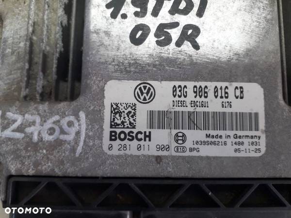 VW GOLF V 05R 1.9 TDI ZESTAW STARTOWY 0281011900 03G906016CB - 5