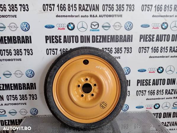 Roata Rezerva Slim Mazda 5 An 2005-2006-2007-2008-2009-2010 T125/70D16 Stare Foarte Buna   Dezmembrez - Dezmembrari Arad - 2