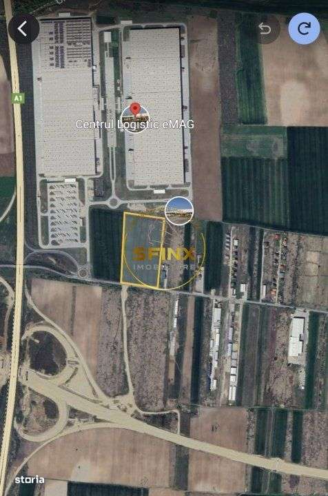 Teren 40000 mp autostrada A1 langa depozitele Emag si CTPark - Imagine principală: 3/11