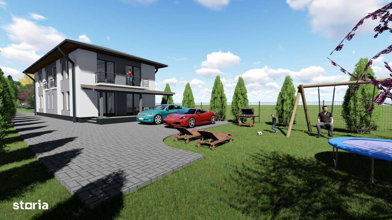 Tautii-Magheraus  – casa noua tip duplex, P+E, semifinisata, teren 500 - Imagine principală: 2/8