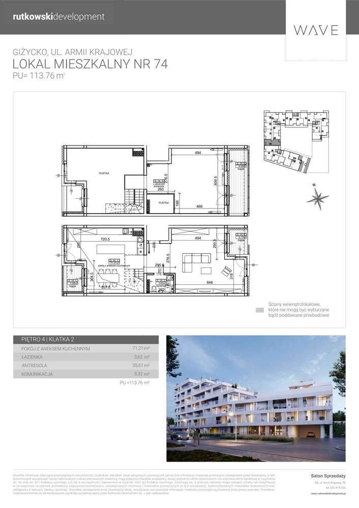 2-pokojowe mieszkanie 109m2 + 3 loggie - Pełny obrazek: 2/7