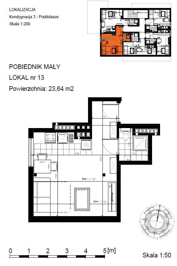16 kompaktowych lokali –  od 14,05 m² do 24,80 m² | Pobiednik Mały-10