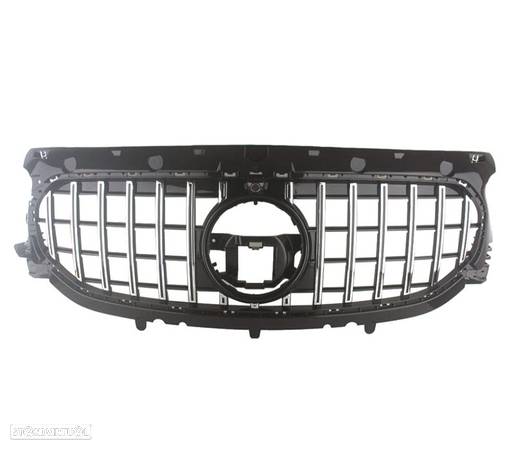 GRELHA FRONTAL PARA MERCEDES GLA H247 AMG 20- LOOK GT PRATEADA - 1